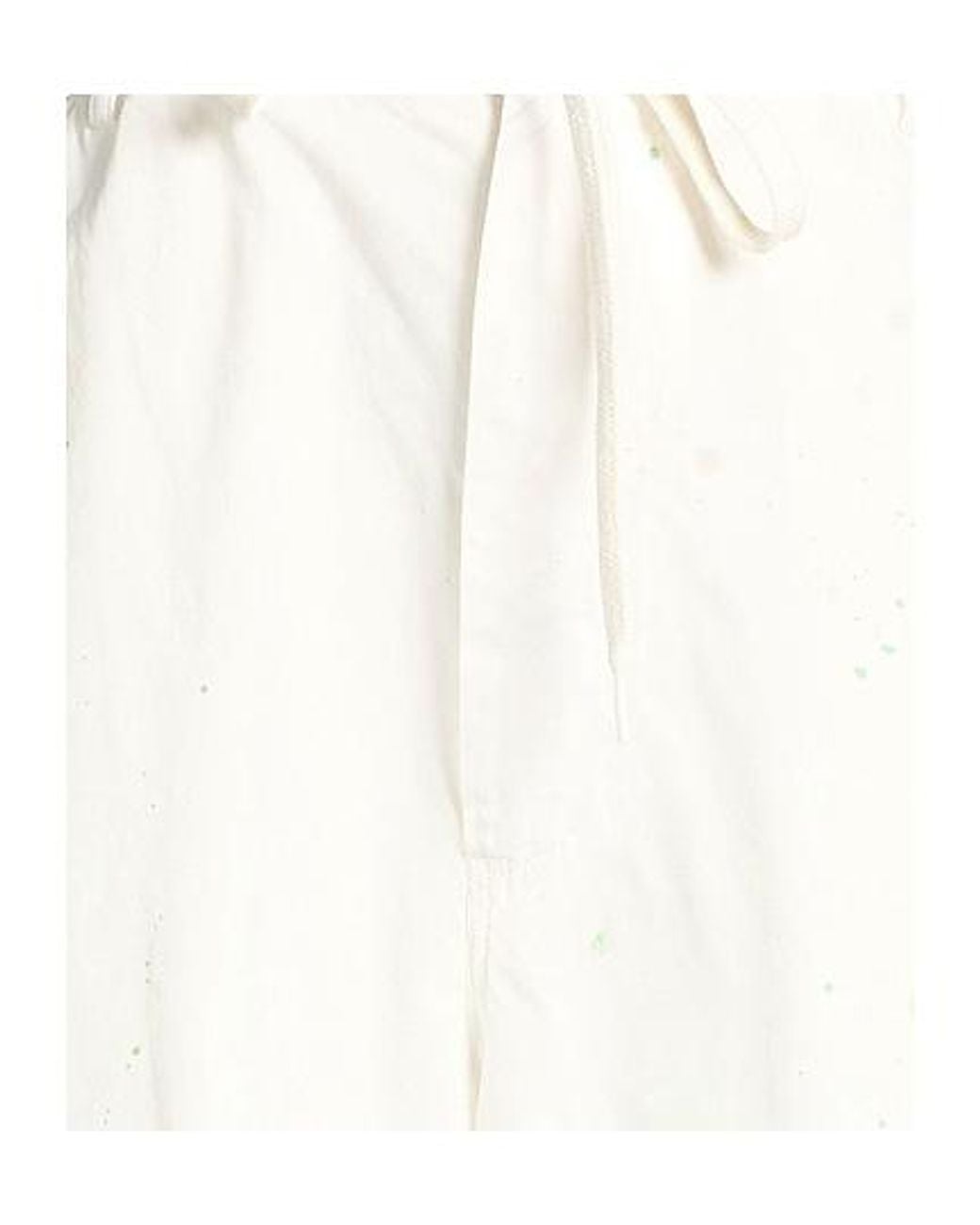 MM6 by Maison Margiela White Relaxed Straightleg Trousers