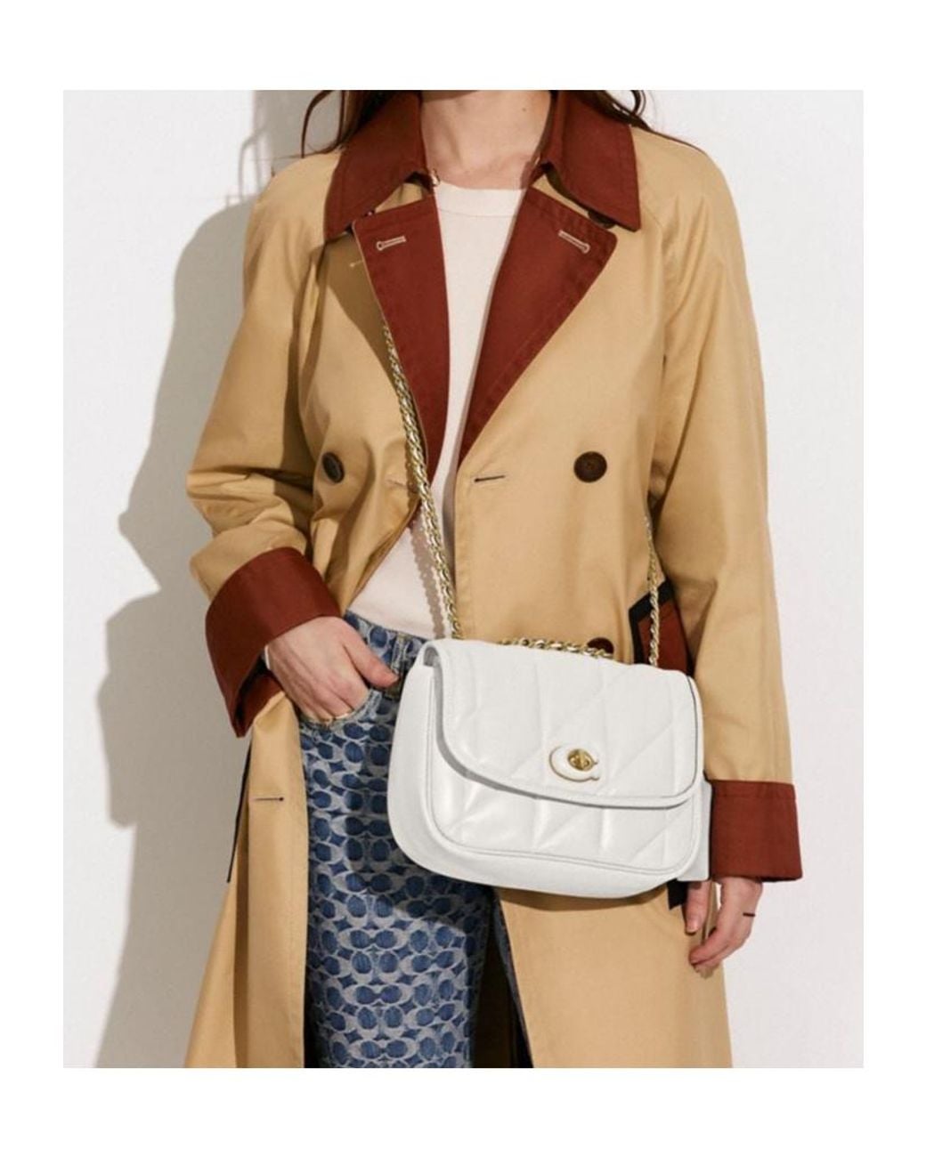 COACH Natural Pillow Madison Quilted Shoulder Bag