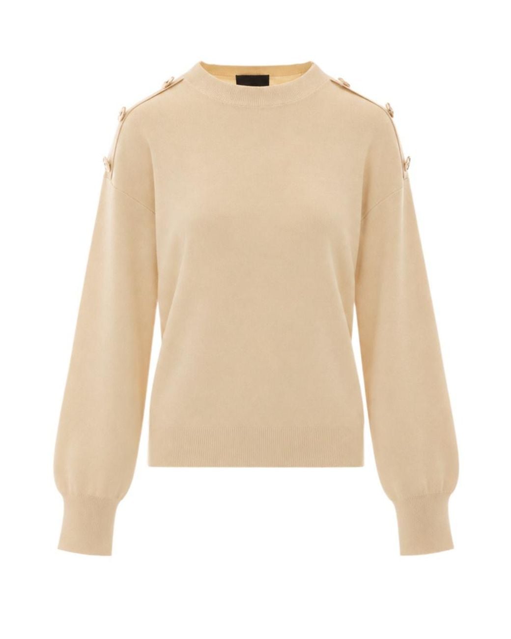 Liu Jo Natural Button-Shoulder Sweater