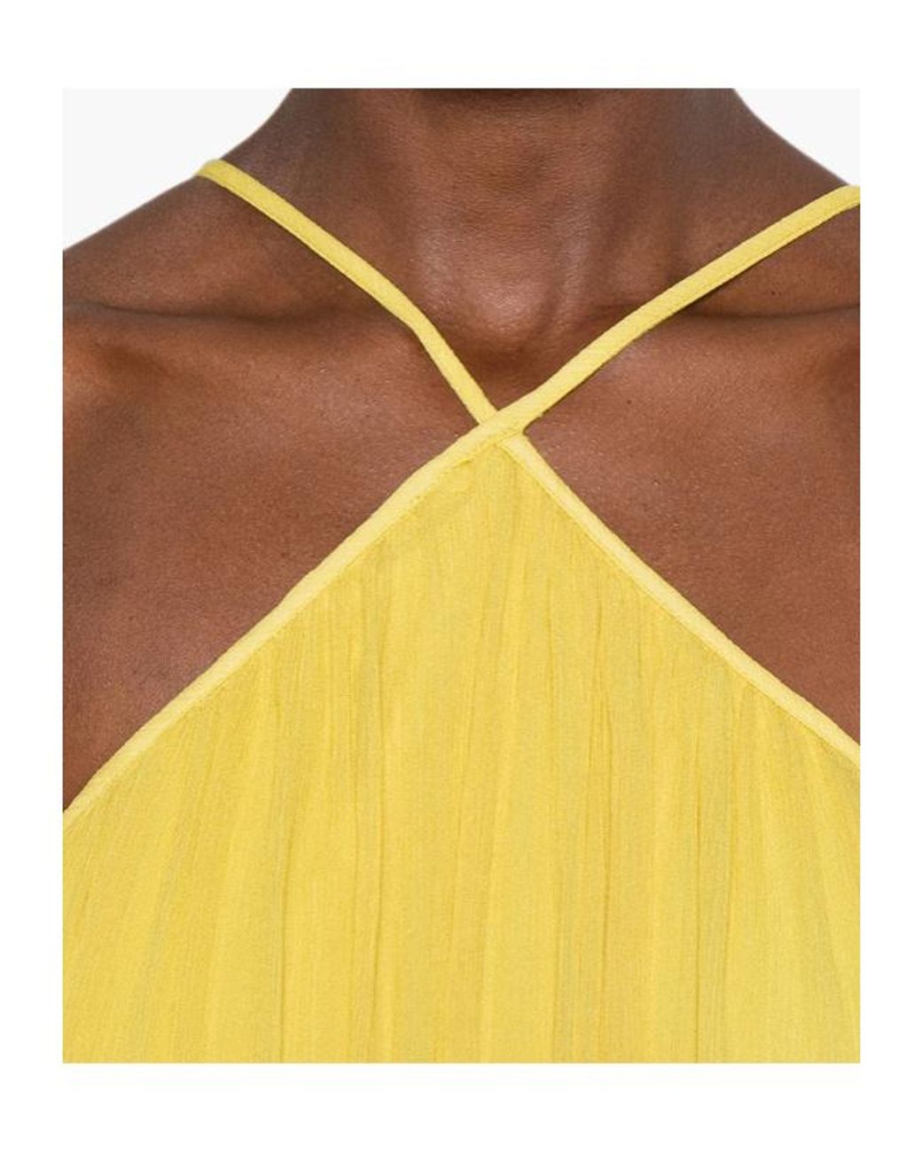 Staud Yellow Slip Dress