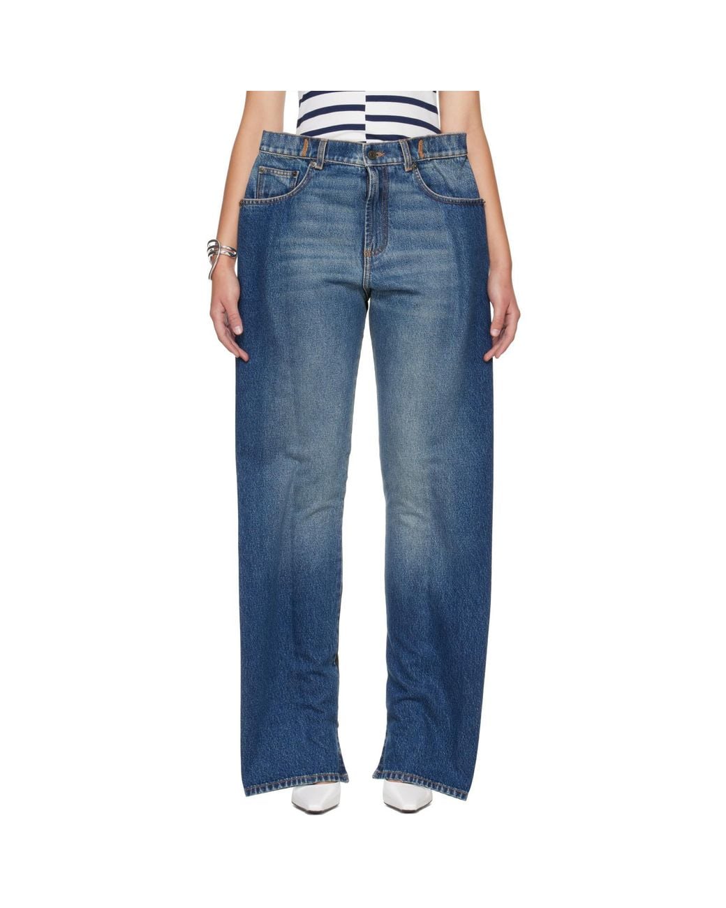 Jean Paul Gaultier Blue Belt-Loop Jeans