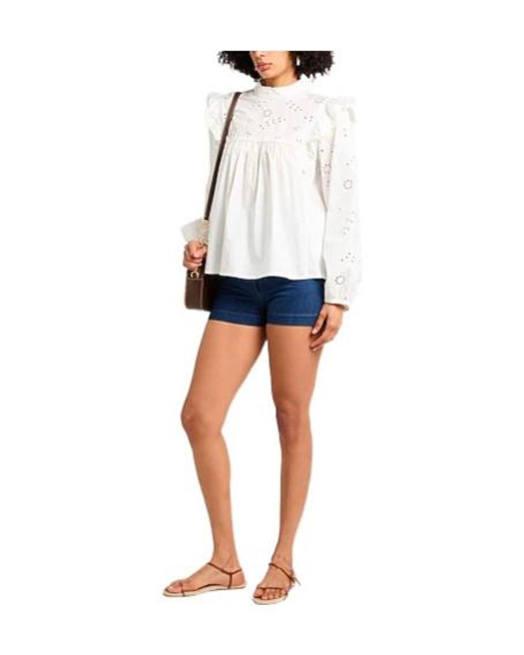 Weekend by Maxmara White Pleated Long-Sleeve Top