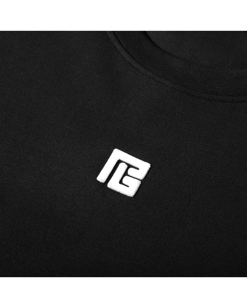 Balmain Black Logo Short-Sleeved T-Shirt for men