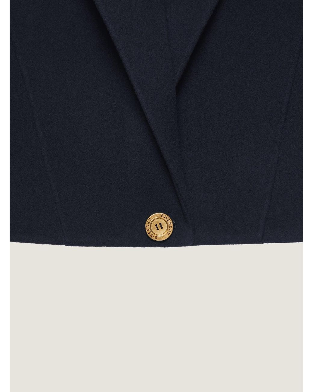 Givenchy Blue Cropped Boxy Tailoring Coat