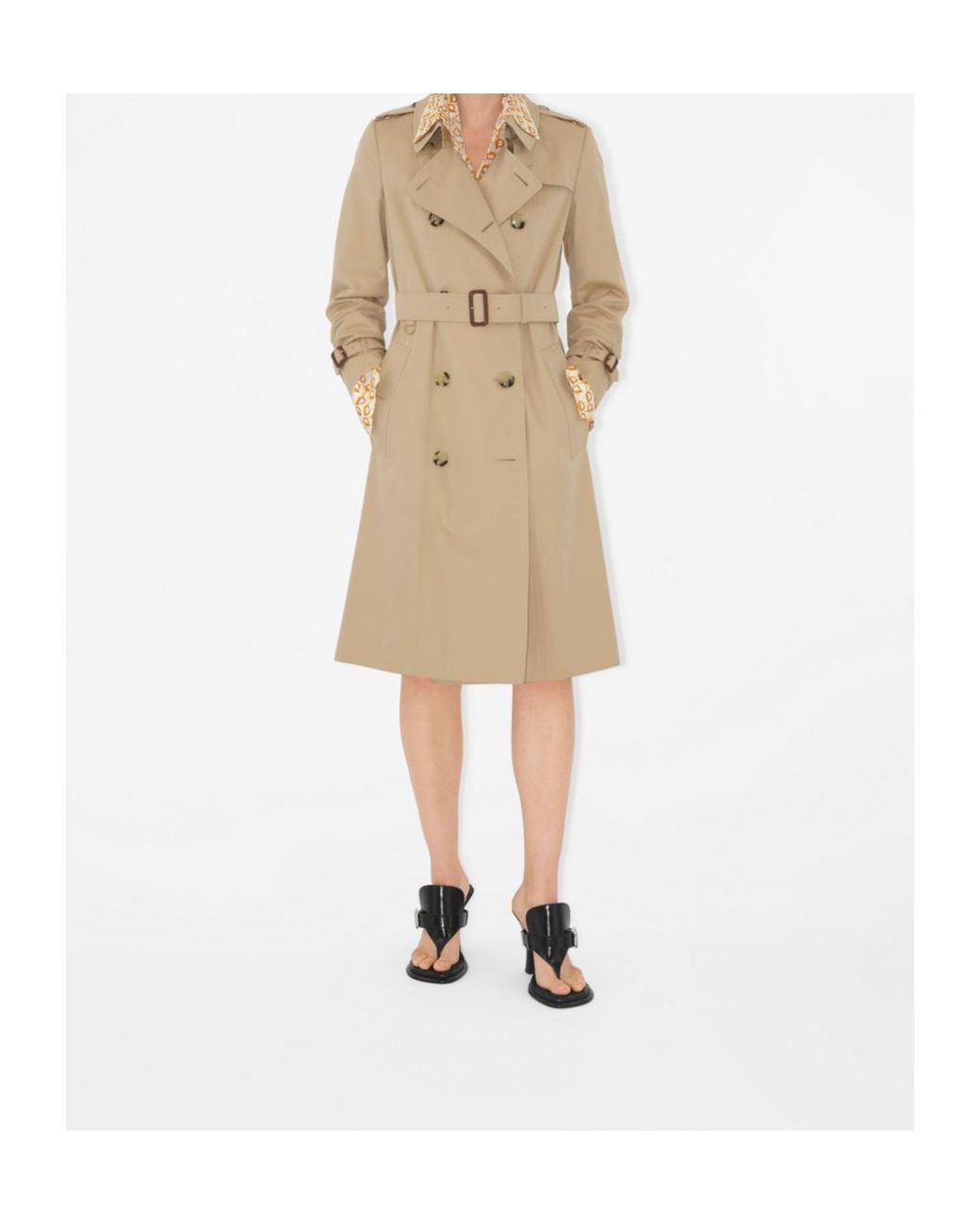 Burberry Natural Long Chelsea Heritage Belted Trench Coat