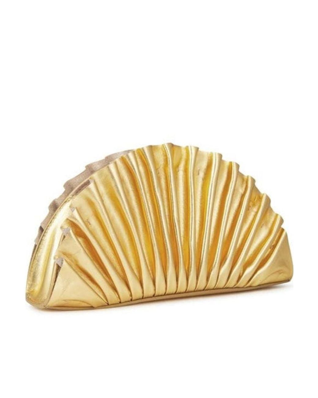 Cult Gaia Metallic Fan-Shaped Clutch