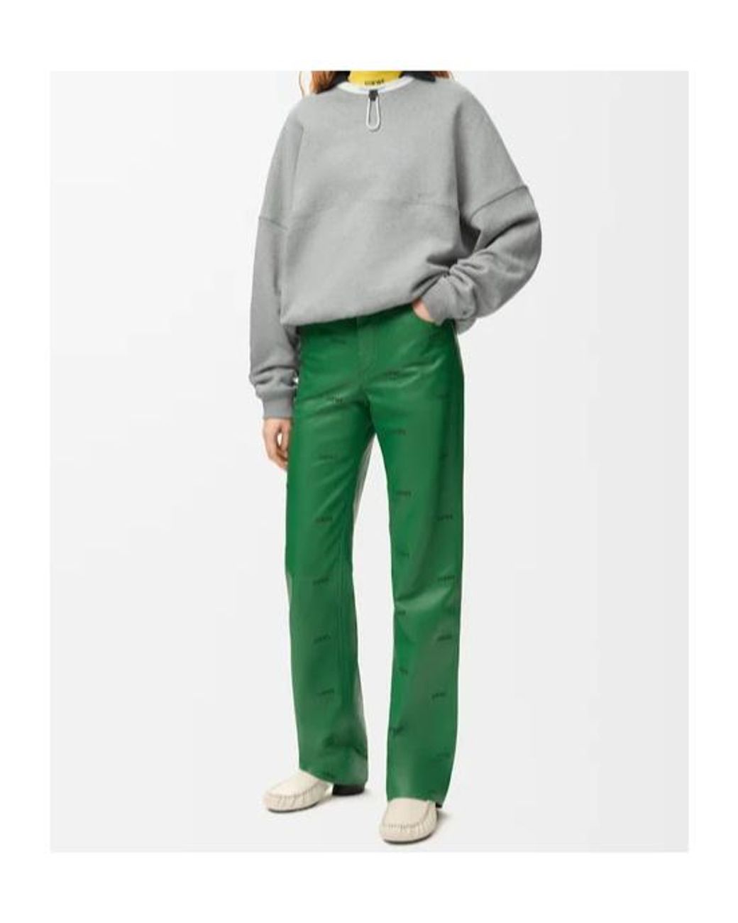 Loewe Gray Medium-Weight Fleece Sweatshirt