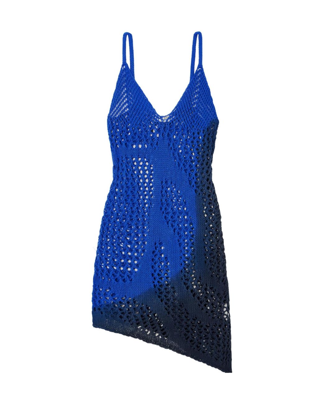 The Attico Blue Cotton Mini Dress