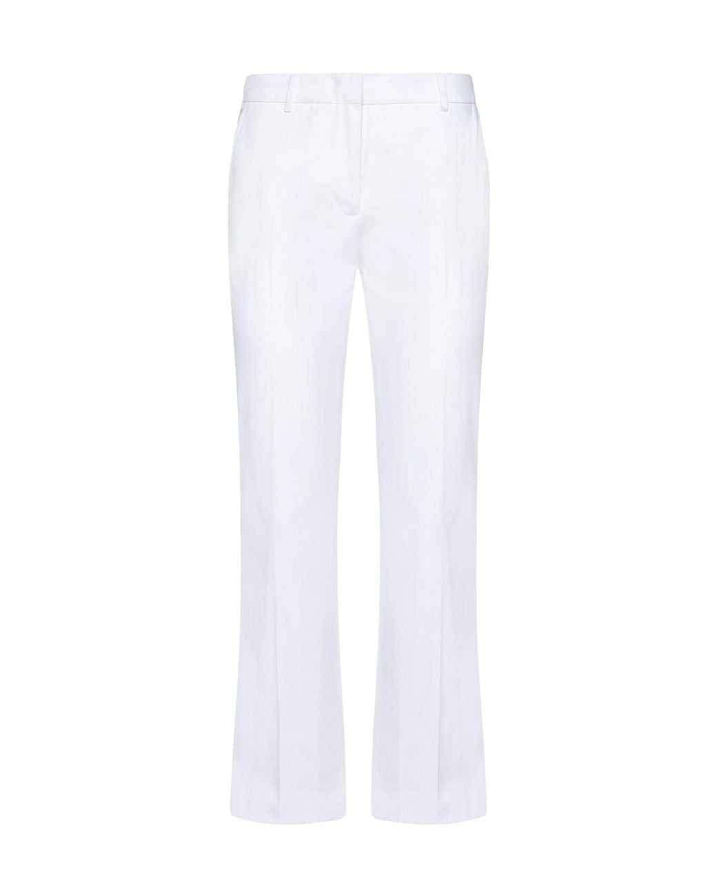 Pt Pantaloni White Pantaloni Torino Flared Stretch Pants