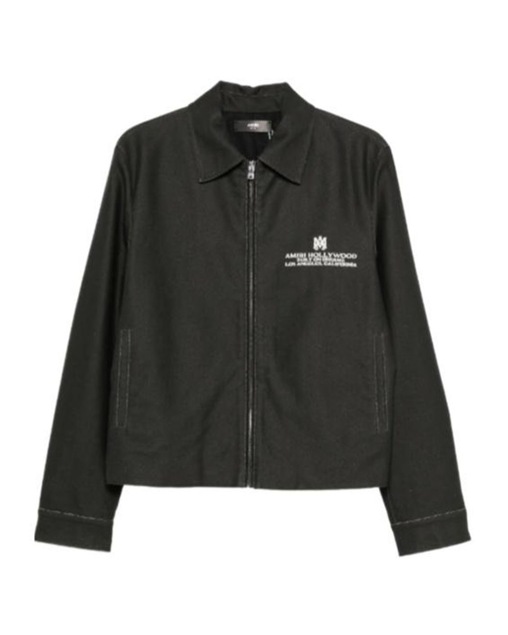 Amiri Black Logo Zip-Up Jacket for men