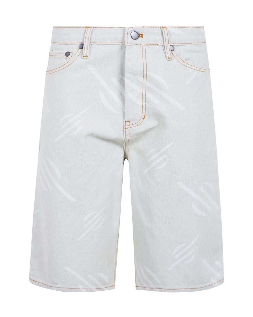 Daily Paper White Logo-Print Contrast-Stitch Shorts for men