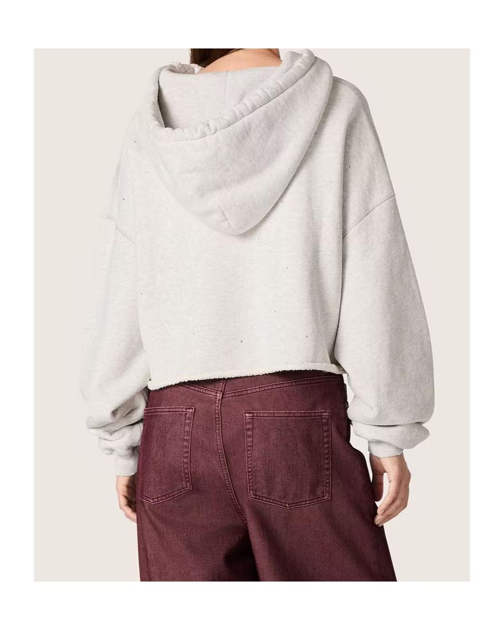Golden Goose Deluxe Brand White Star Cropped Hoodie