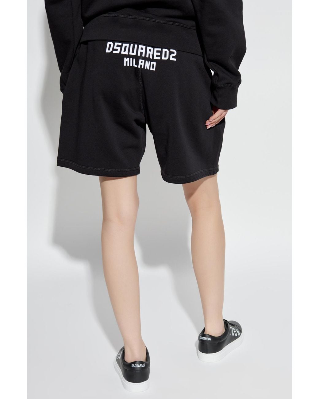 DSquared² Blue Logo Detailed Drawstring Shorts