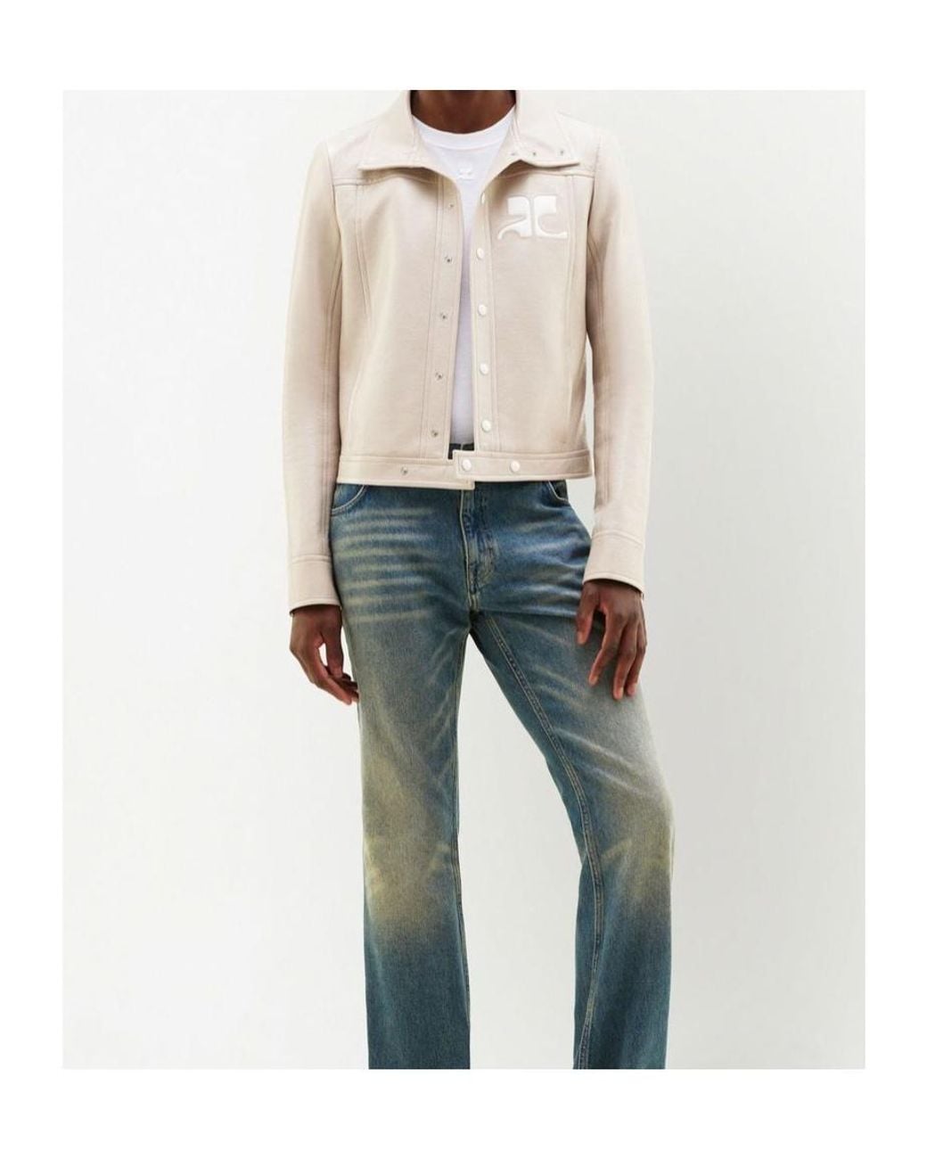 Courreges White Courrèges Reedition Ac Logo Patch Jacket for men