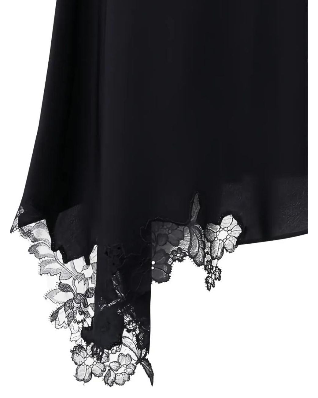 Stella McCartney Black Lace-Detail Midi Skirt