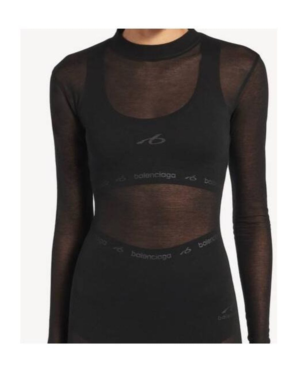 Balenciaga Black Techwear Bra Tank Top