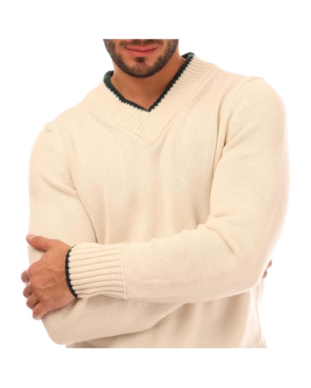 Boss Natural Crew-Neck Long-Sleeve Sweater for men