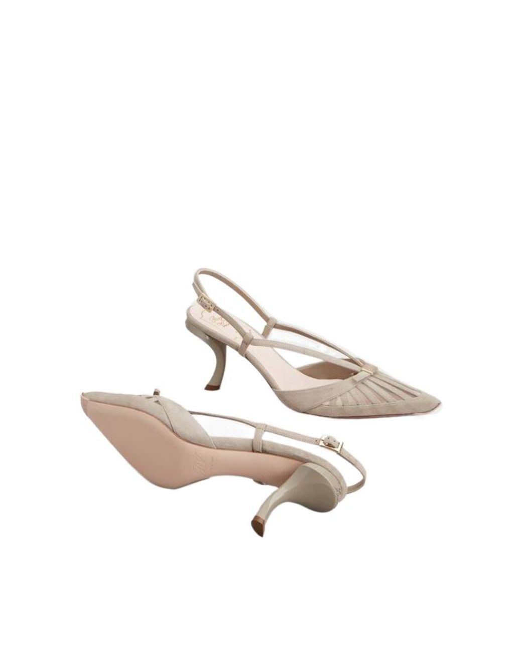 Roger Vivier Metallic Virgule D'Orsay Pumps