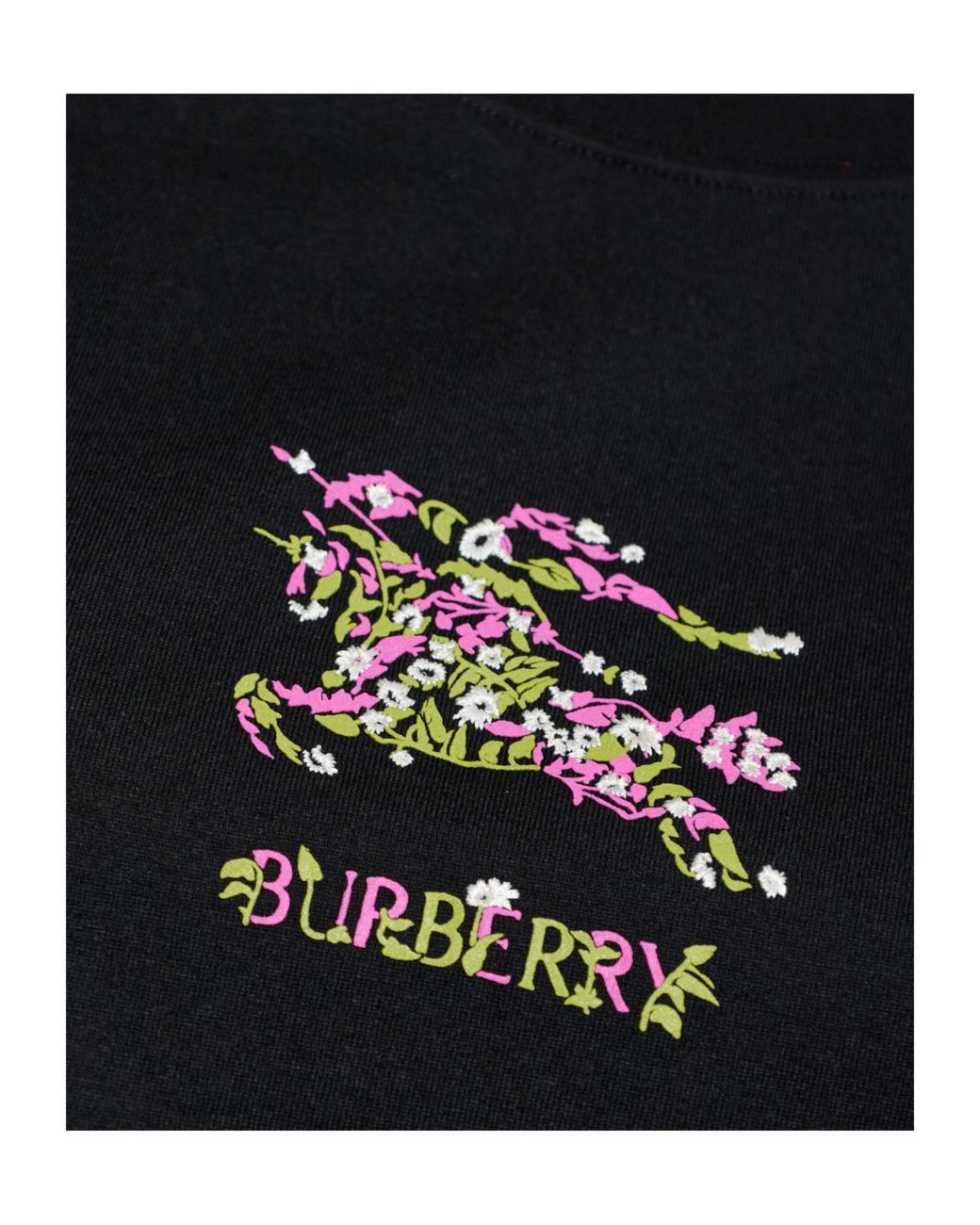 Burberry Black Logo Printed Crewneck T-Shirt