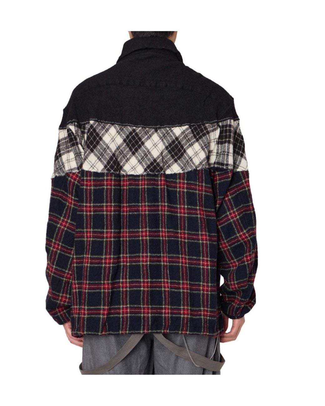 Kolor Multicolor Patchwork Shirt Jacket for men