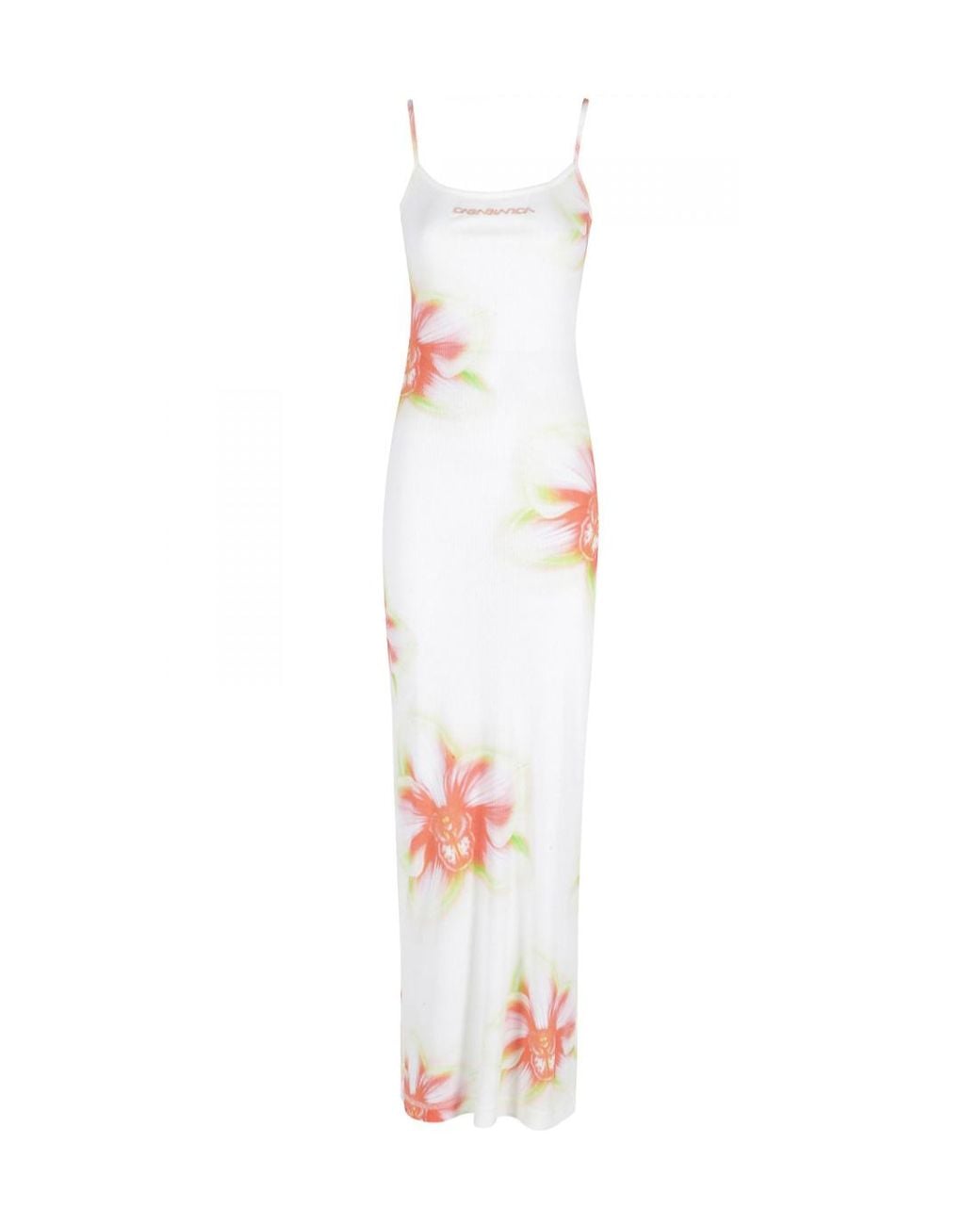 Casablanca White Printed Strappy Dress