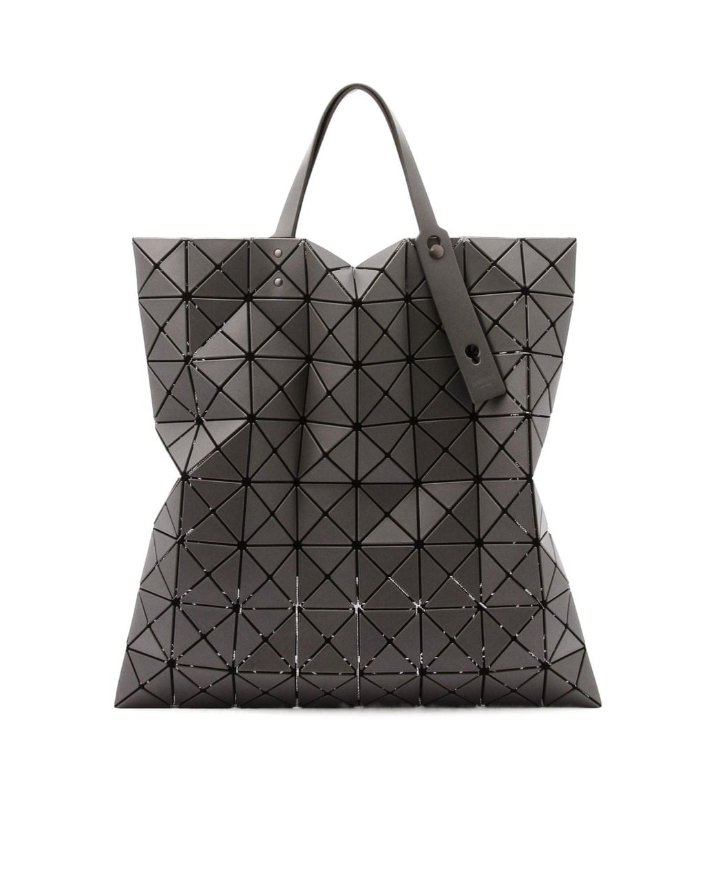 Issey Miyake Black Lucent Matte Geometric-Panelled Tote Bag