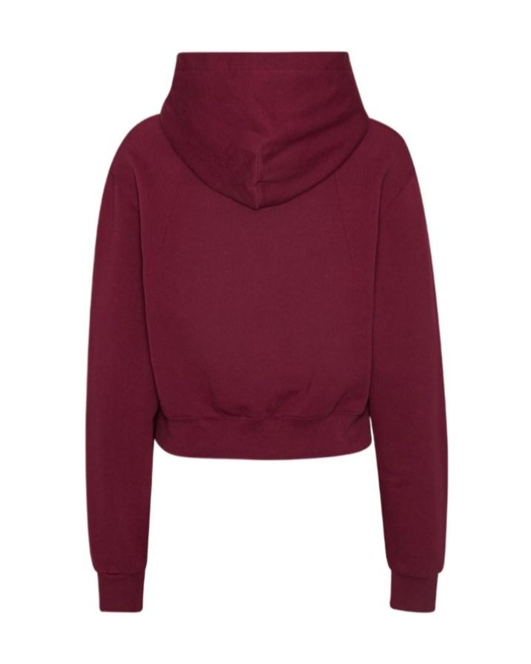 ROTATE BIRGER CHRISTENSEN Red Terry Back Cropped Hoodie