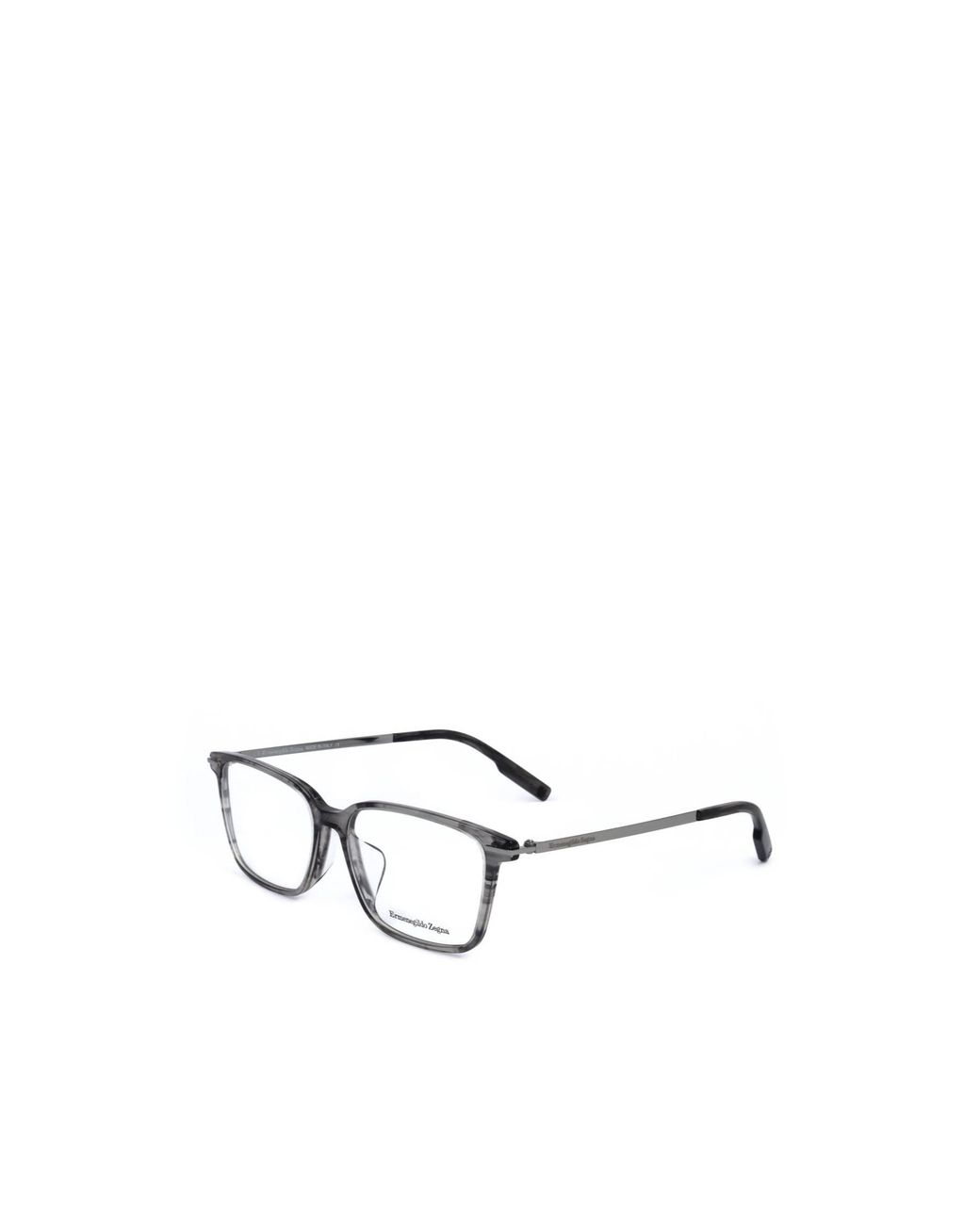 Zegna White Rectangle Frame Glasses for men