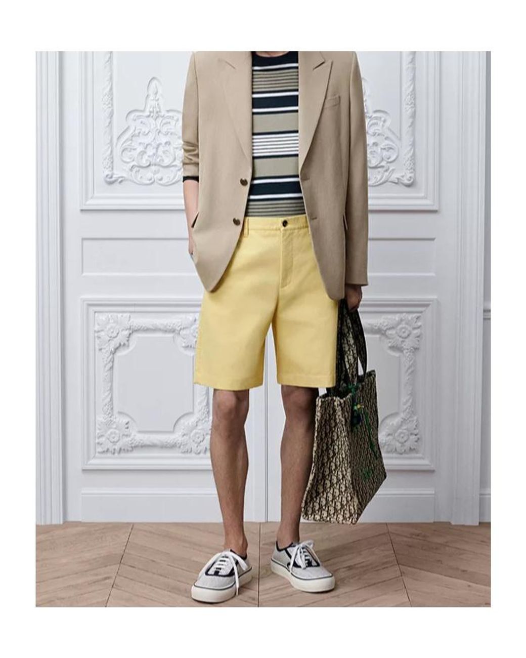 Dior Yellow Homme Iviera Chino Shorts for men
