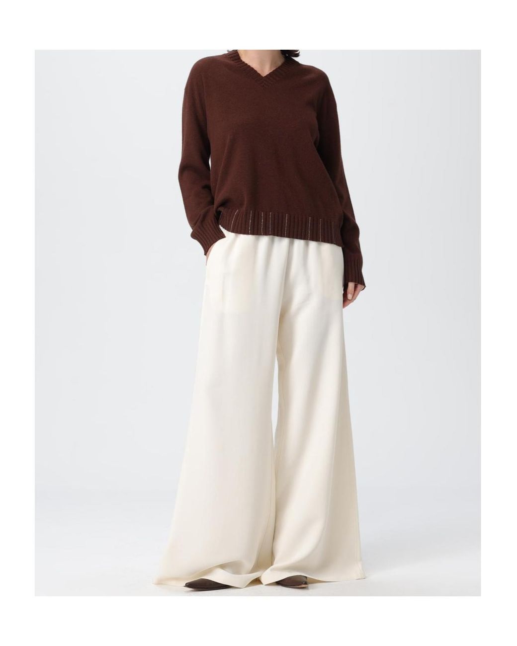 Fabiana Filippi Brown Long-Sleeved Sweater