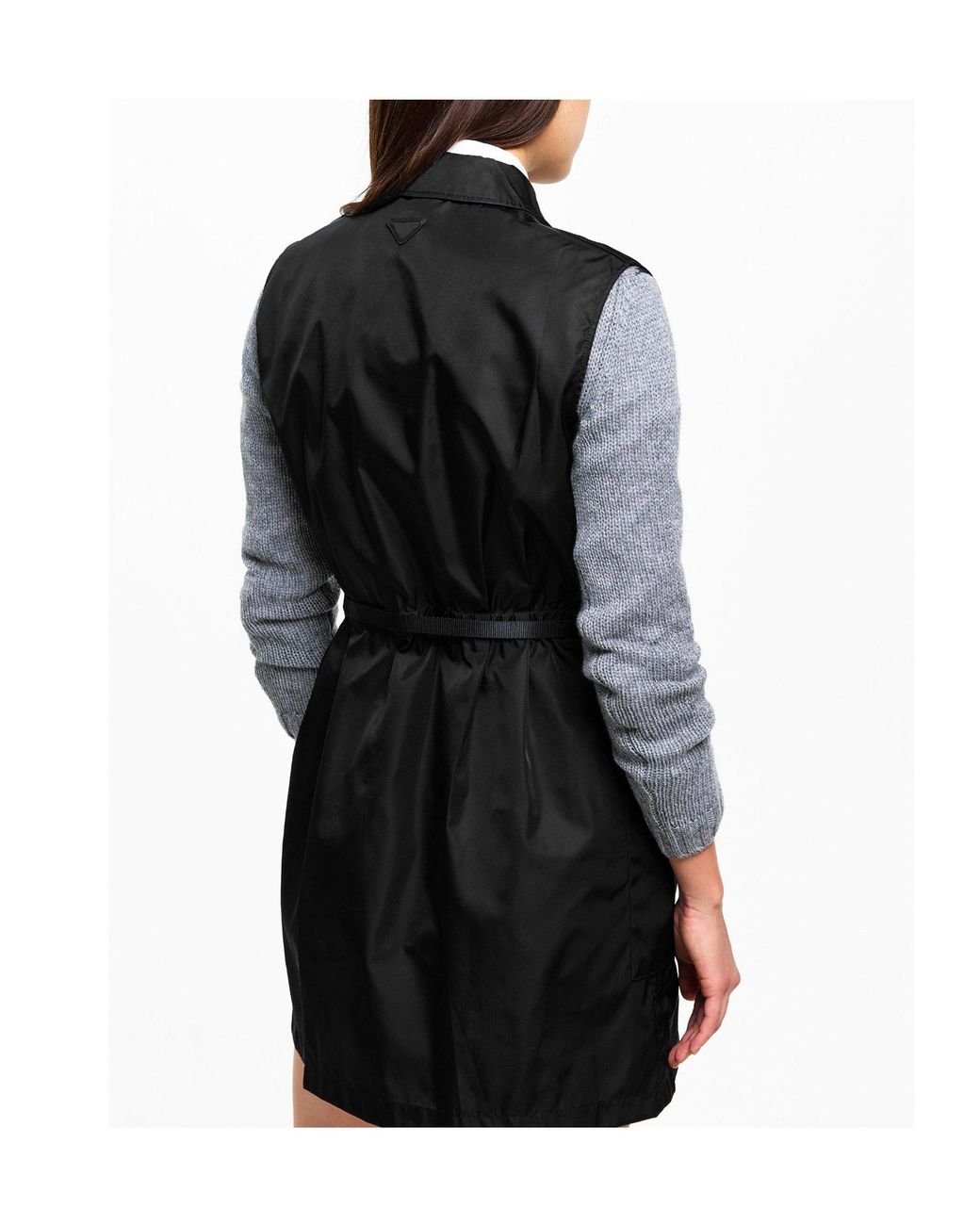 Prada Black Sleeveless Shirt Mini Dress