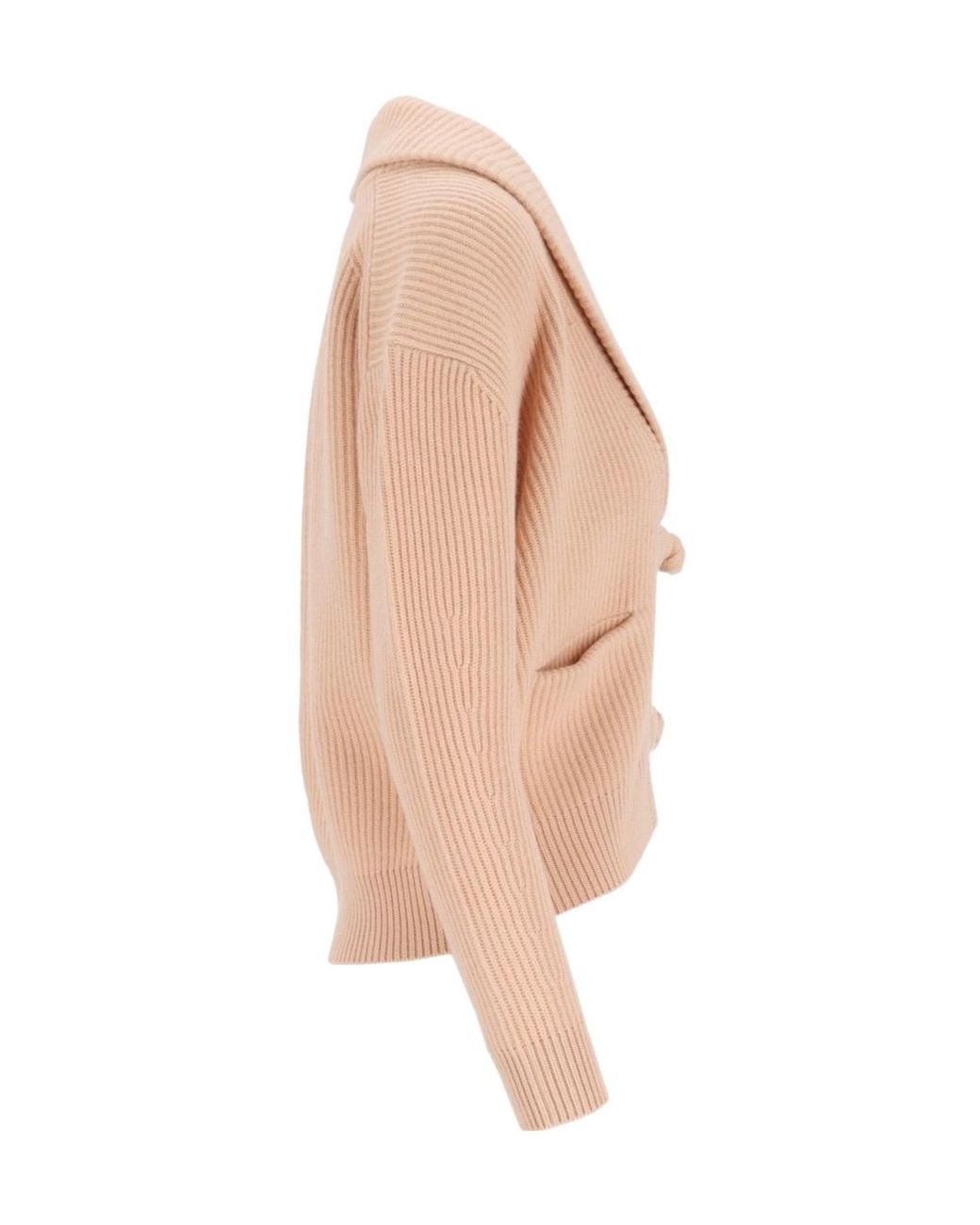 Forte_forte Natural Ribbed Button Cardigan