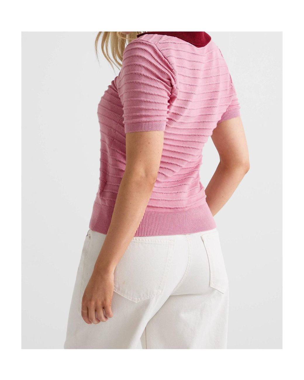 Varley Pink Short-Sleeved Polo Shirt