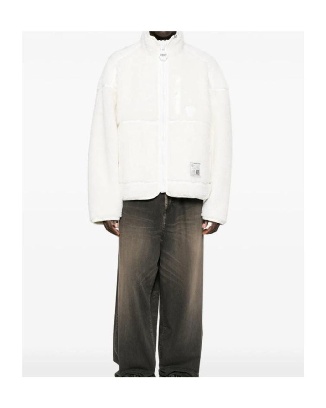 Maison Mihara Yasuhiro White Wide Back Boa Jacket for men