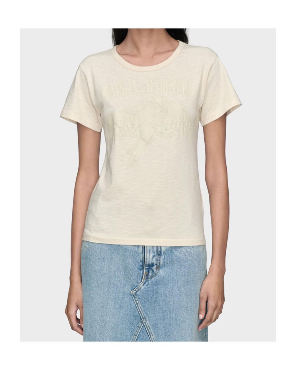 Maison Margiela White Bird Fitted T-Shirt