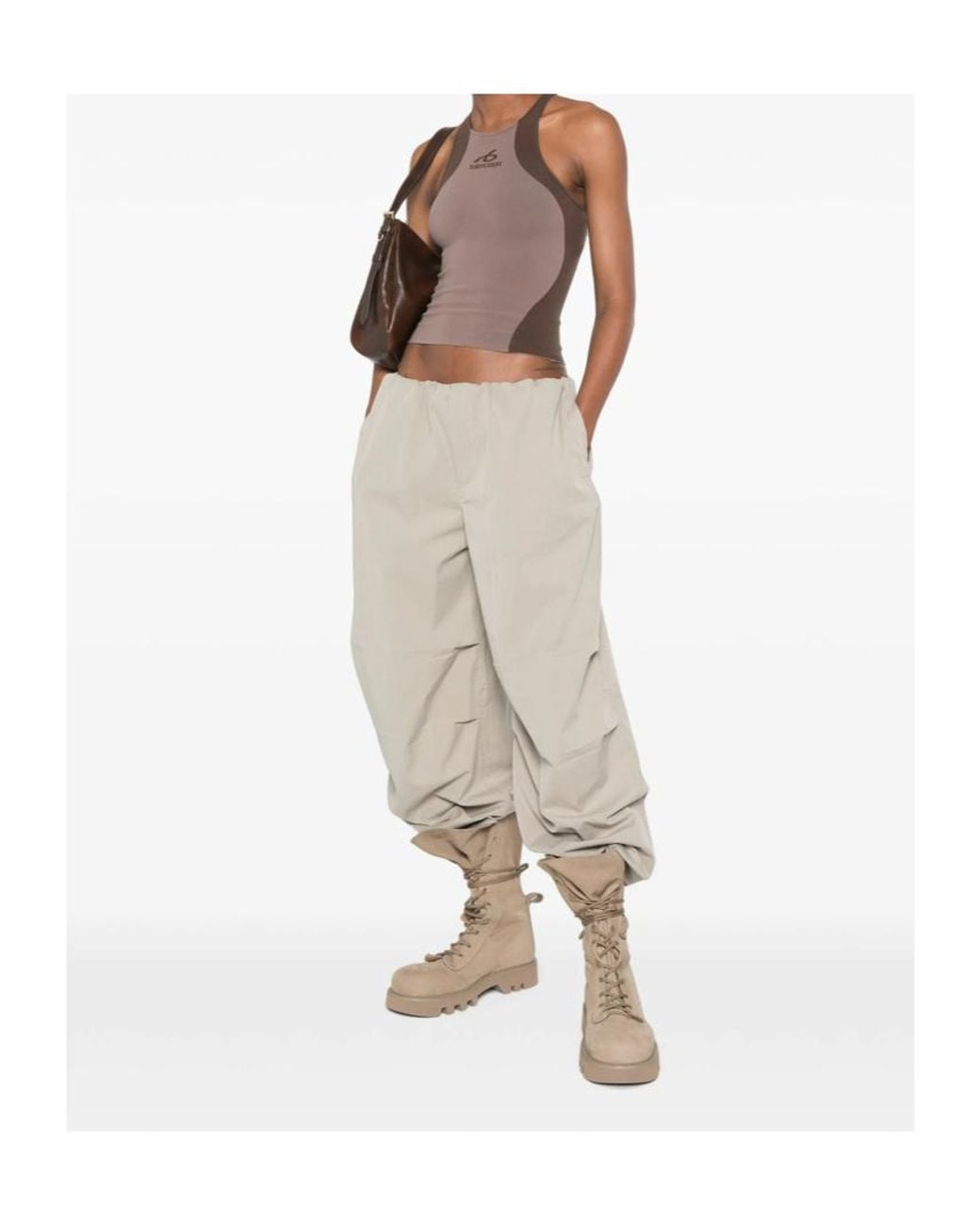 Balenciaga Brown Techwear Seamless Tank Top