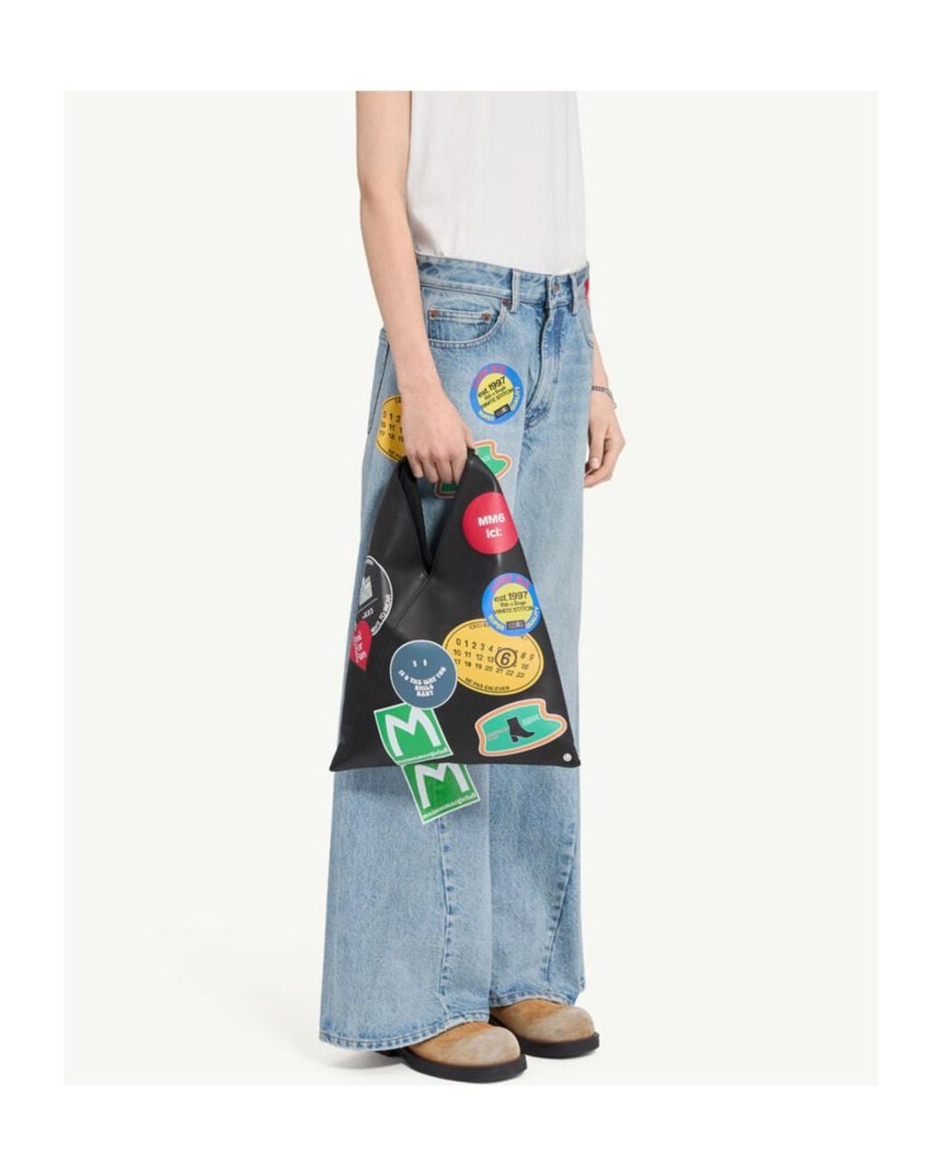 MM6 by Maison Margiela Blue Wide-Leg Jeans