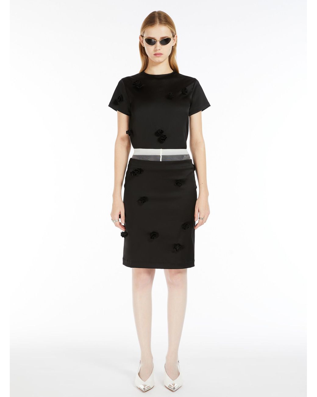 Sportmax Black Borbona Mini Skirt
