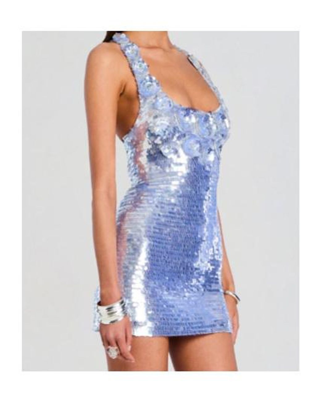 retroféte Blue Joanne Sequin-Embellished Dress
