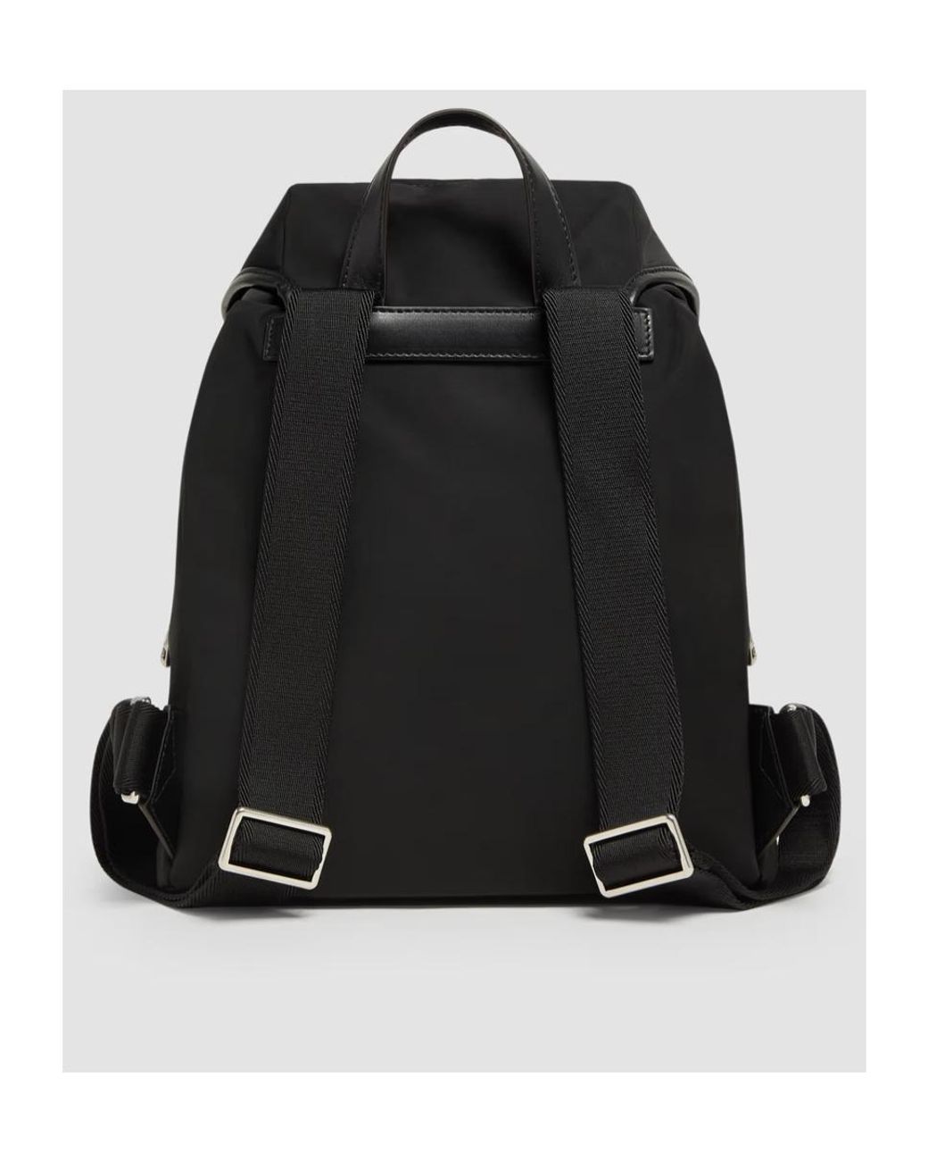 Moncler Black Logo Patch Pocket Detailed Backpack