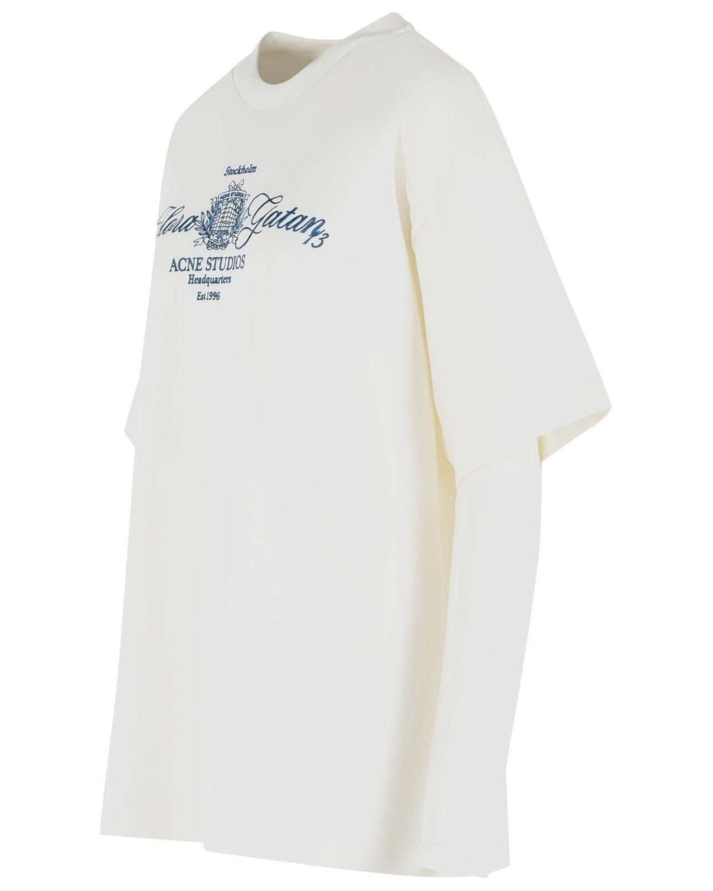 Acne White Embroidered T-Shirt