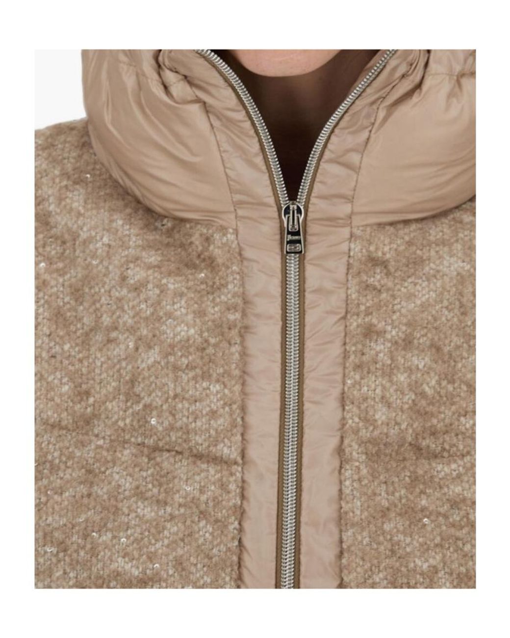 Herno Brown Long-Sleeved Down Jacket
