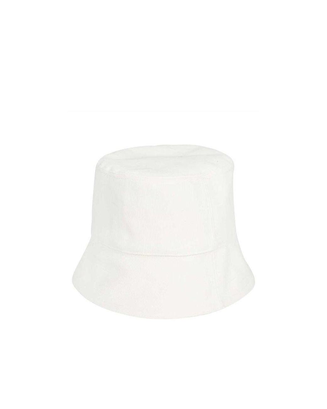 Stella McCartney White Logo Embroidered Bucket Hat