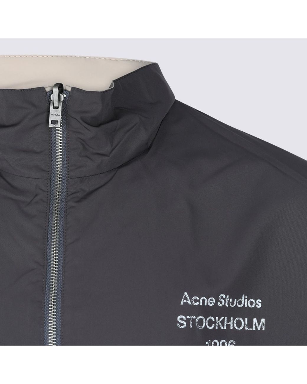 Acne Natural High Neck Zip-Up Jacket for men