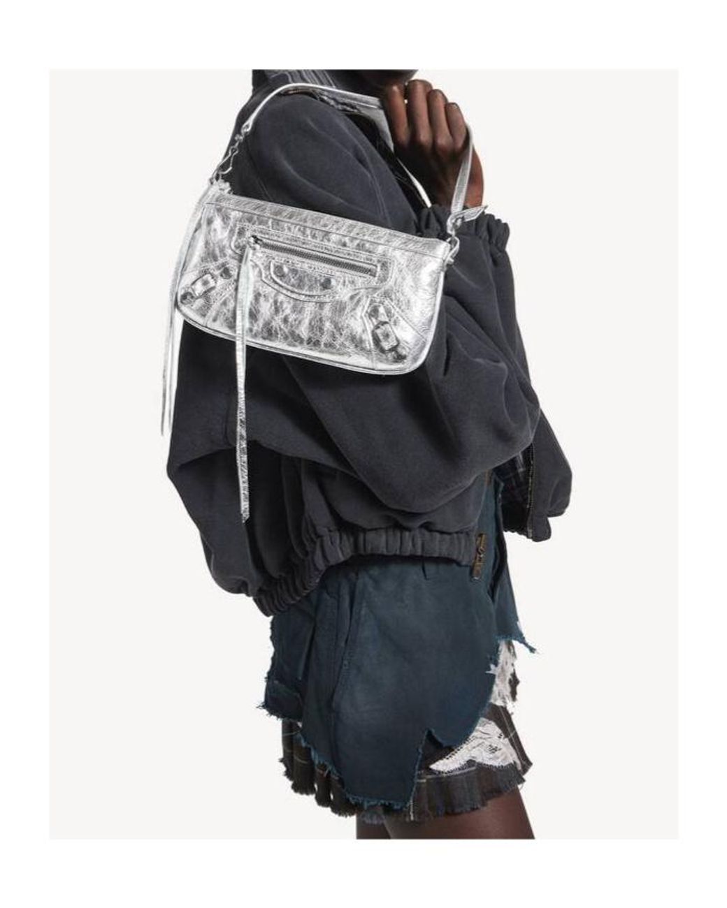 Balenciaga White Le City Pouch On Strap
