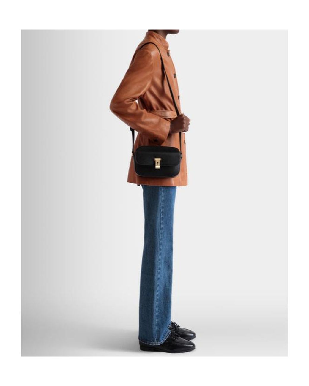 Bally Black Lock Me Small Crossbody Bag