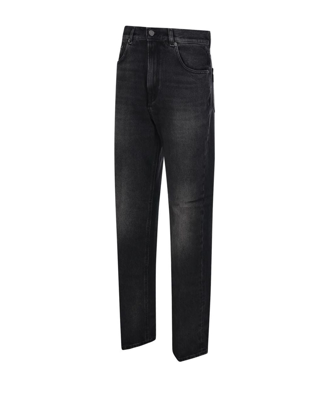 Haikure Black Logo Patch Straight-Leg Jeans