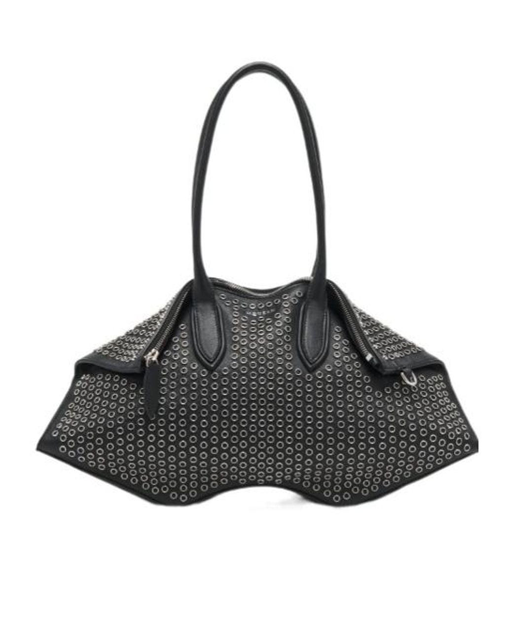 McQueen Black Manta Shoulder Bag