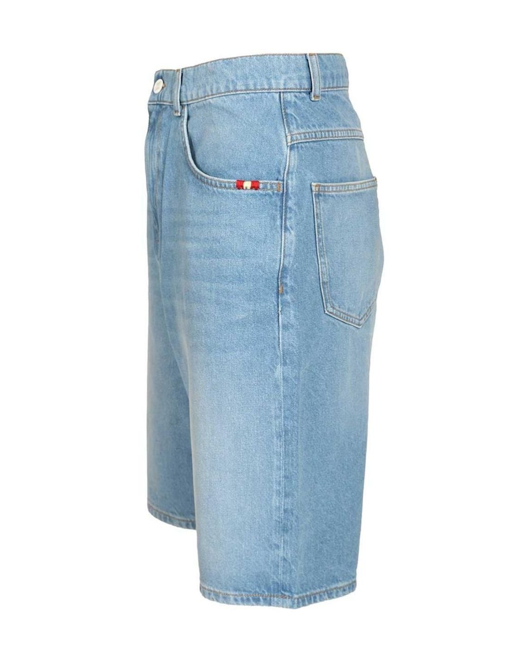 AMISH Blue Tommy Denim Bermuda Shorts for men