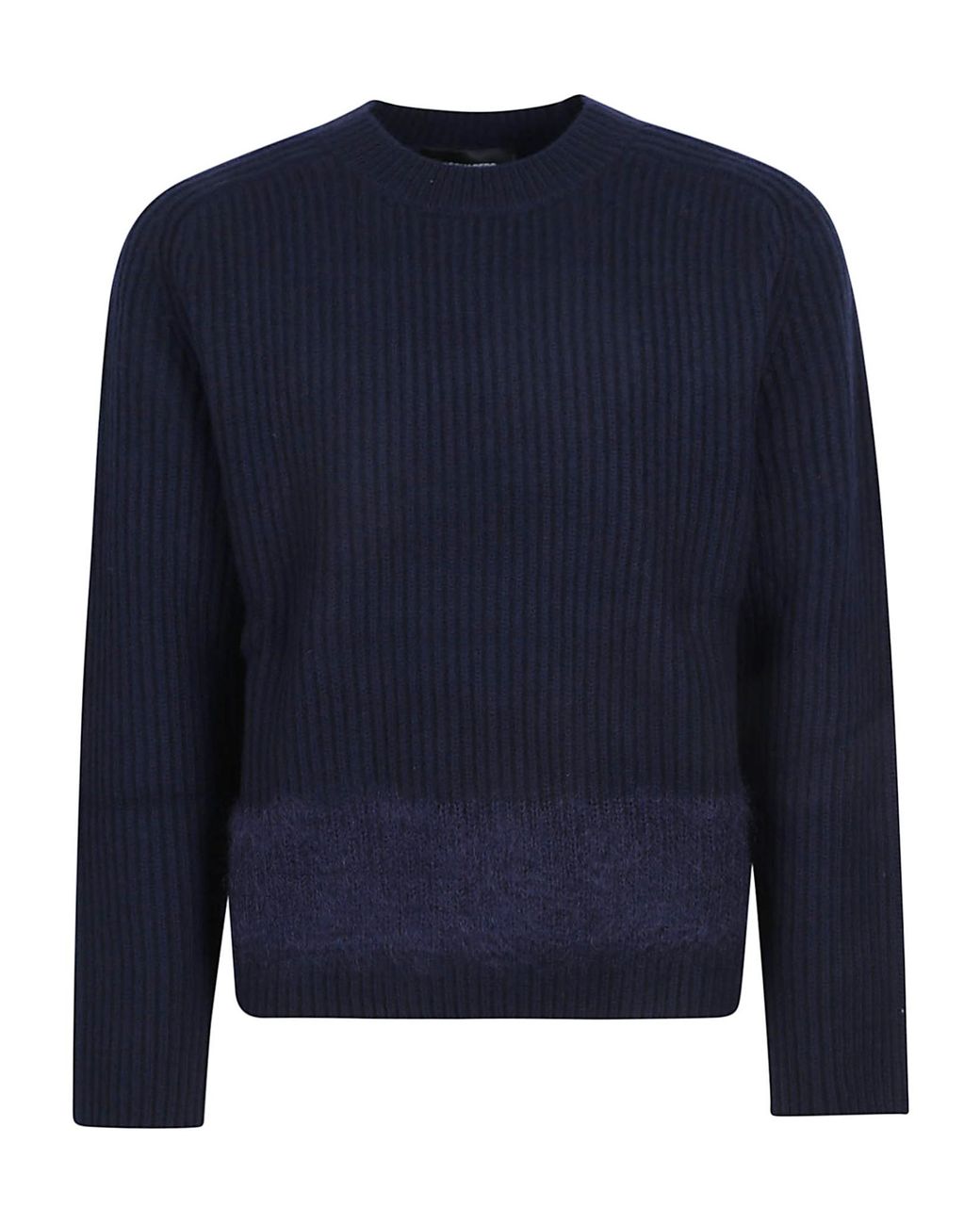 DSquared² Blue Crewneck Knitted Jumper for men